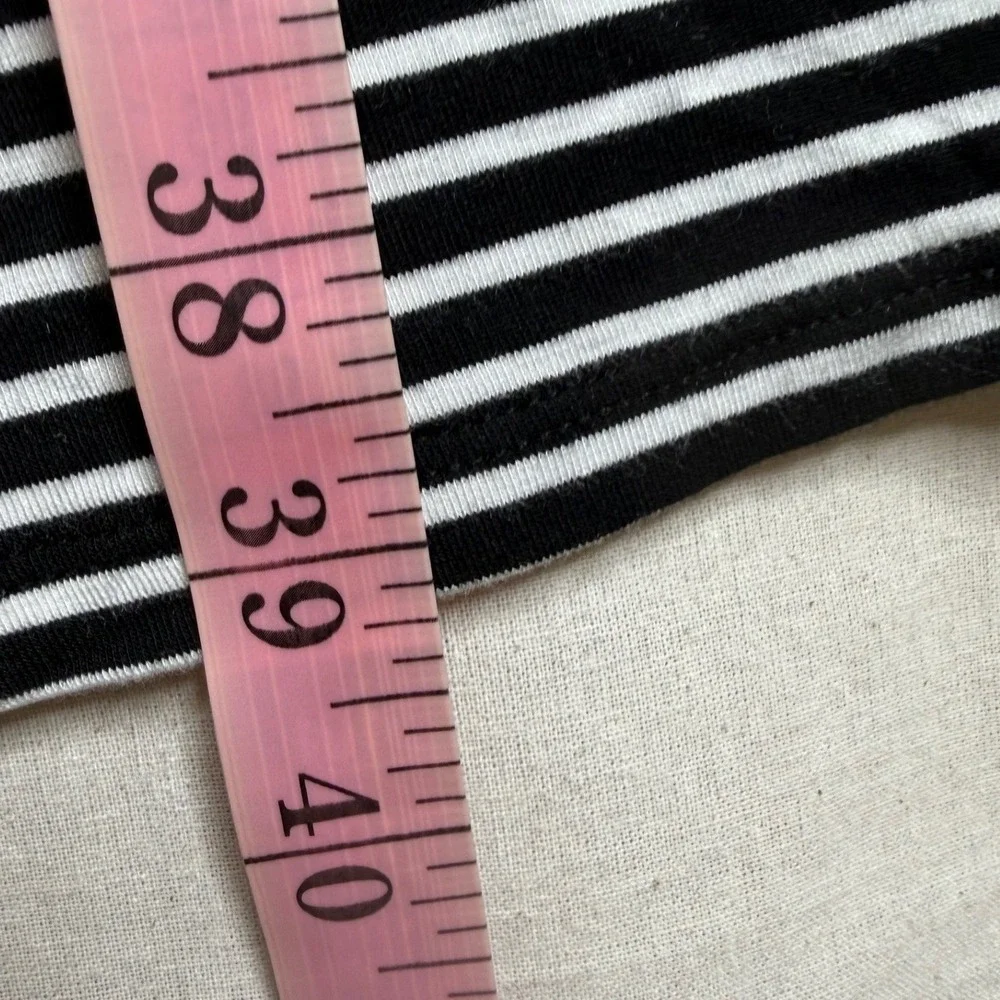 Michael Kors Striped Long Sleeve Dress size‎ Medium Black/White